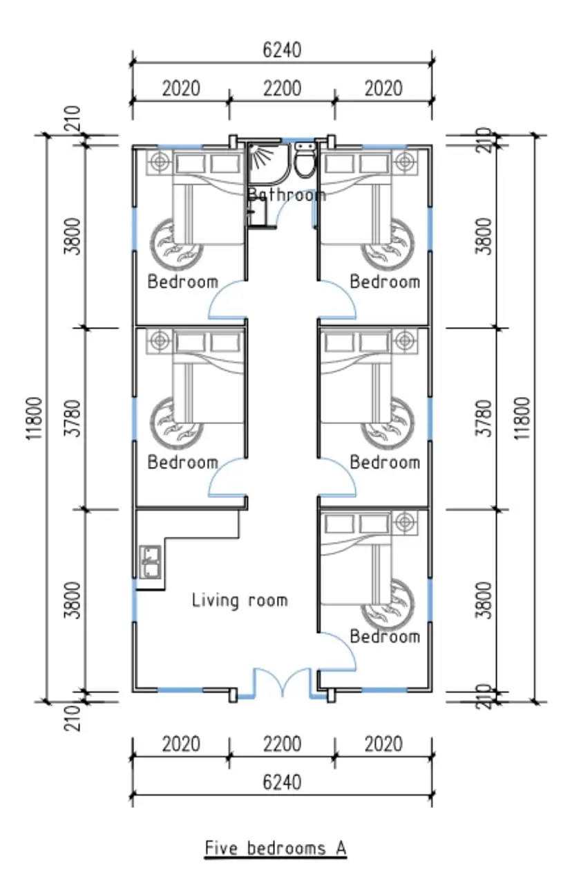 5 bedrooms