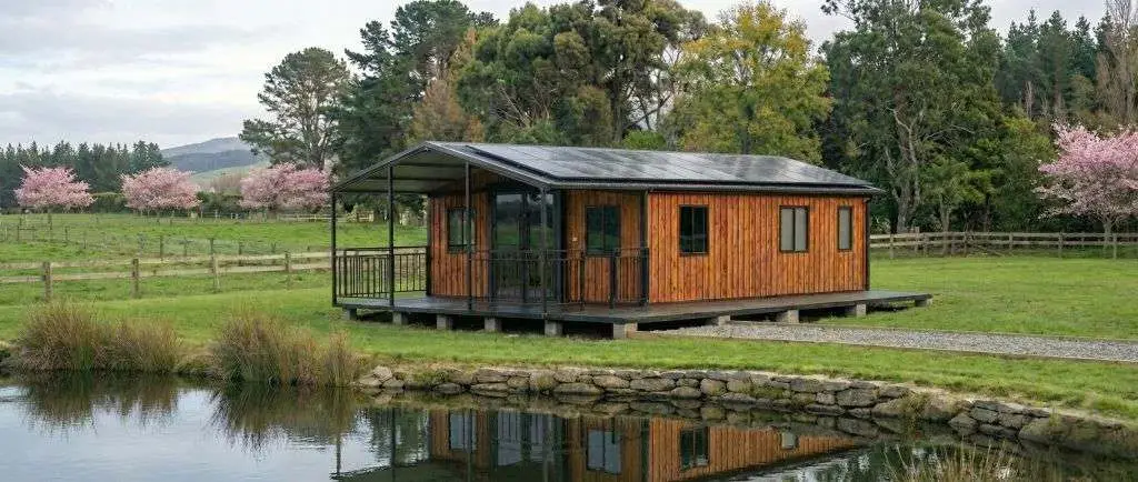 Off-grid solar panels for a portable home