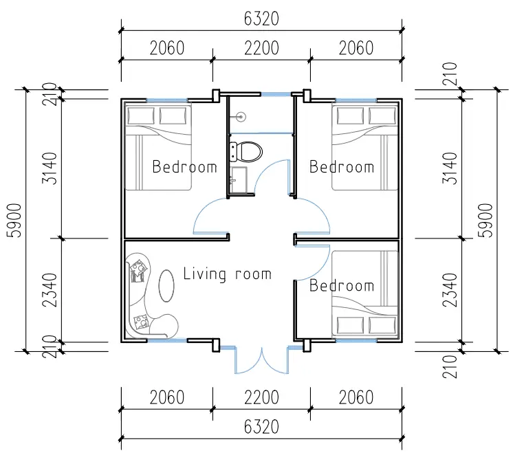 Three-bedroom