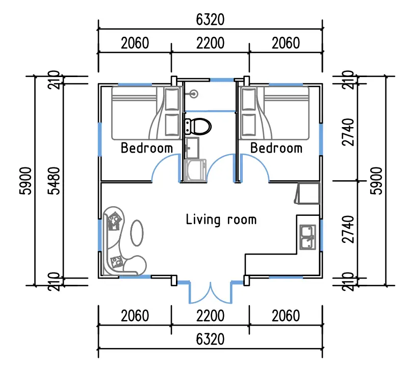 Two-bedroom