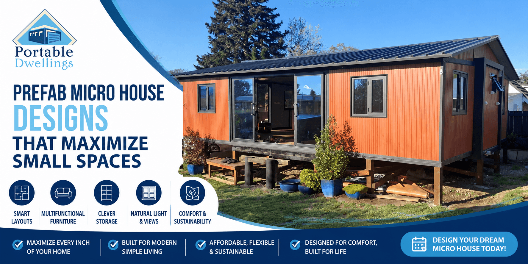Prefabricated micro house from Portable Dwellings NZ